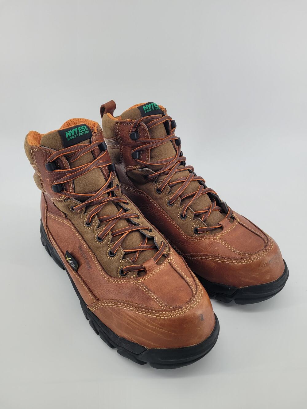 Hytest Apex Waterproof Composite Toe Work Boots 11.5W Brown Construction Safety